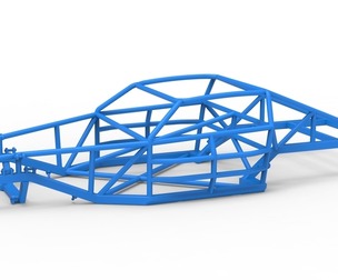 Frame of Vintage Dirt late model Race car Version 2 Scale 1:25