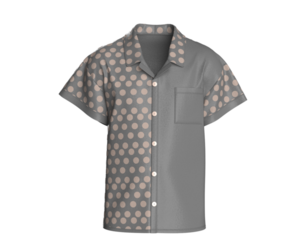Men Polka Dot Shirt With Flap Pocket | Marvelous / Clo3d / obj / fbx