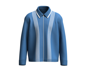 Men Vertical Striped Zip-Up Jacket | Marvelous / Clo3d / obj / fbx