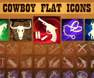 Cowboy Flat Icons