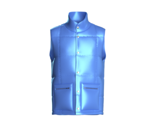 Men Arctic Glaze Puffer Vest | Marvelous / Clo3d / obj / fbx