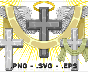Christian Cross with Sacred Mantle