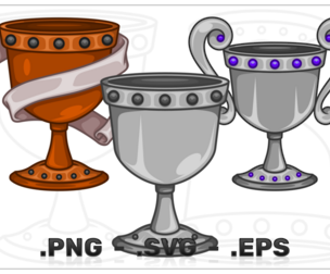 Illustrations of classic trophy cups