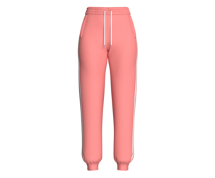 Girls Coral Pink Joggers With Side White Stripes | Marvelous / Clo3d / obj / fbx