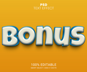 Bonus PSD Fully Editable Text Effect. Layer Style PSD Mockup Template