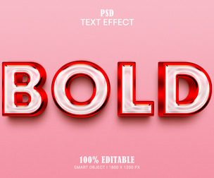 Bold PSD Fully Editable Text Effect. Layer Style PSD Mockup Template