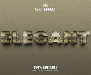 Elegant PSD Fully Editable Text Effect. Layer Style PSD Mockup Template