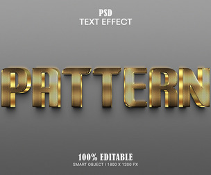 Pattern PSD Fully Editable Text Effect. Layer Style PSD Mockup Template