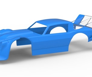 Shell of Vintage Dirt late model Race car Version 3 Scale 1:25