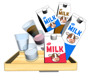 Milk Carton And Glass Set