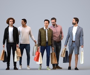 Basics_0080 - Formal A set containing 5 models of male and female adults standing in casual attire
