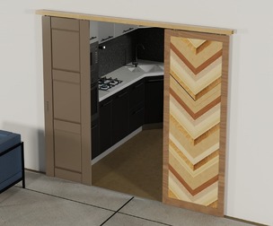 Sliding Door MDF 3 Set