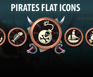 Pirates Flat Icons