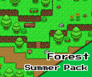 Forest Summer Tileset – 16x16 Pixel Art Nature Environment