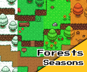 Forest Seasons Pack – 16x16 Complete Pixel Art Tileset Collection