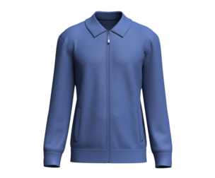 Men Navy Blue Zip-Up Jacket | Marvelous / Clo3d / obj / fbx