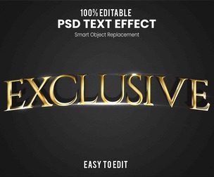 3D Exclusive PSD Fully Editable Text Effect. Layer Style PSD Mockup Template