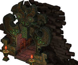 Ancient ruins - mountain entrance 01