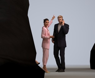 Basics_0298 - Business A set containing 5 models of male and female adults standing in business