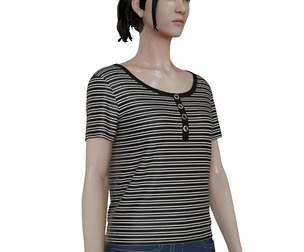 Style3D Scooped Neck Henley Shirt
