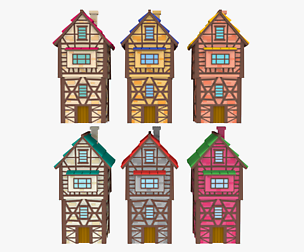 LowPoly Medieval Houses