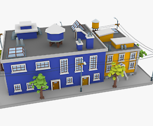 LowPoly City Block02
