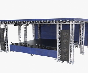 Square truss stage