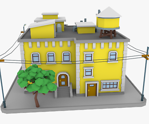 LowPoly City Block03