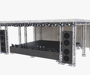 Triangle truss stage