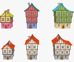 Medieval city houses pack