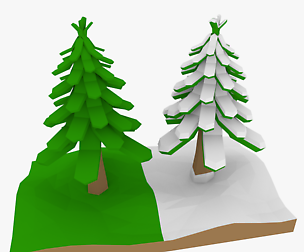 LowPoly Pine Trees