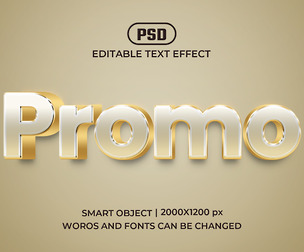 3D Promo PSD Fully Editable Text Effect. Layer Style PSD Mockup Template