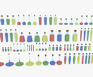 LowPoly Cartoon Potions 3D model