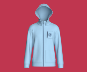 Men High Neck Zip-Up Hoodie | Marvelous / Clo3d / obj / fbx
