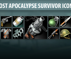 Post Apocalypse Survival Icons 04