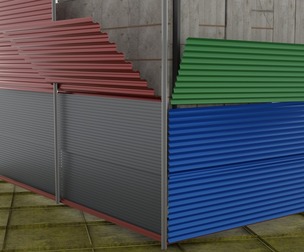 Facade Panels Ribbed Set