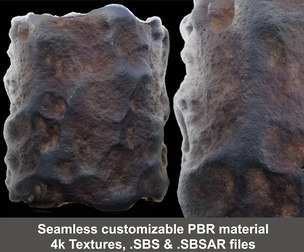 Iron Meteorite Substance PBR Material