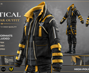 Tactical Techwear Outfit With 4K Textures (Obj, Fbx, Zprj)