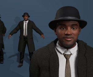 UE project files Multi Purpose Black Male  Fully Rigged Action Expression Ready