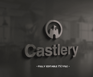 Castlery PSD Fully Editable Text Effect. Layer Style PSD Mockup Template