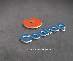 Codrop PSD Fully Editable Text Effect. Layer Style PSD Mockup Template