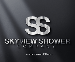 Logo Mockup 3d Sign PSD Fully Editable Text Effect. Layer Style PSD Mockup Template