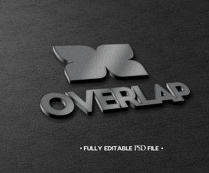 Overlap PSD Fully Editable Text Effect. Layer Style PSD Mockup Template
