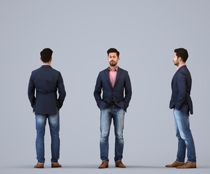 00008_Daan004 Adult Caucasian male waiting in office wearing transitional seasonal business attire