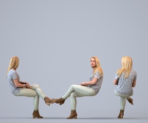 00019_Siska008 Adult Caucasian woman relaxing at home in autumn or spring attire
