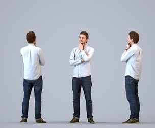 00027_Max002 Adult Caucasian man waiting in public space wearing autumn or spring attire