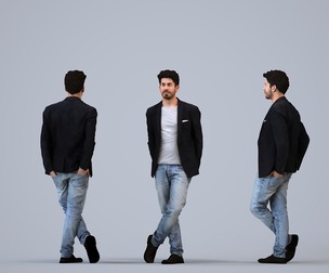 00028_Fabian002 Adult Middle Eastern man waiting in office wearing autumn or spring attire