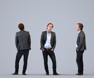 00029_Steven003 Adult Caucasian male waiting in office wearing autumn or spring business attire