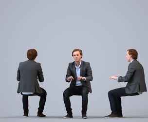 00029_Steven006 Adult Caucasian male sitting in office wearing transitional seasonal business attire