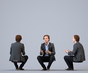 00029_Steven008 Adult Caucasian male talking while seated in business office attire